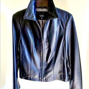 Sonoma Black Lambskin Leather Jacket. Size small.